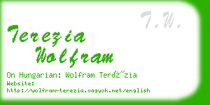 terezia wolfram business card